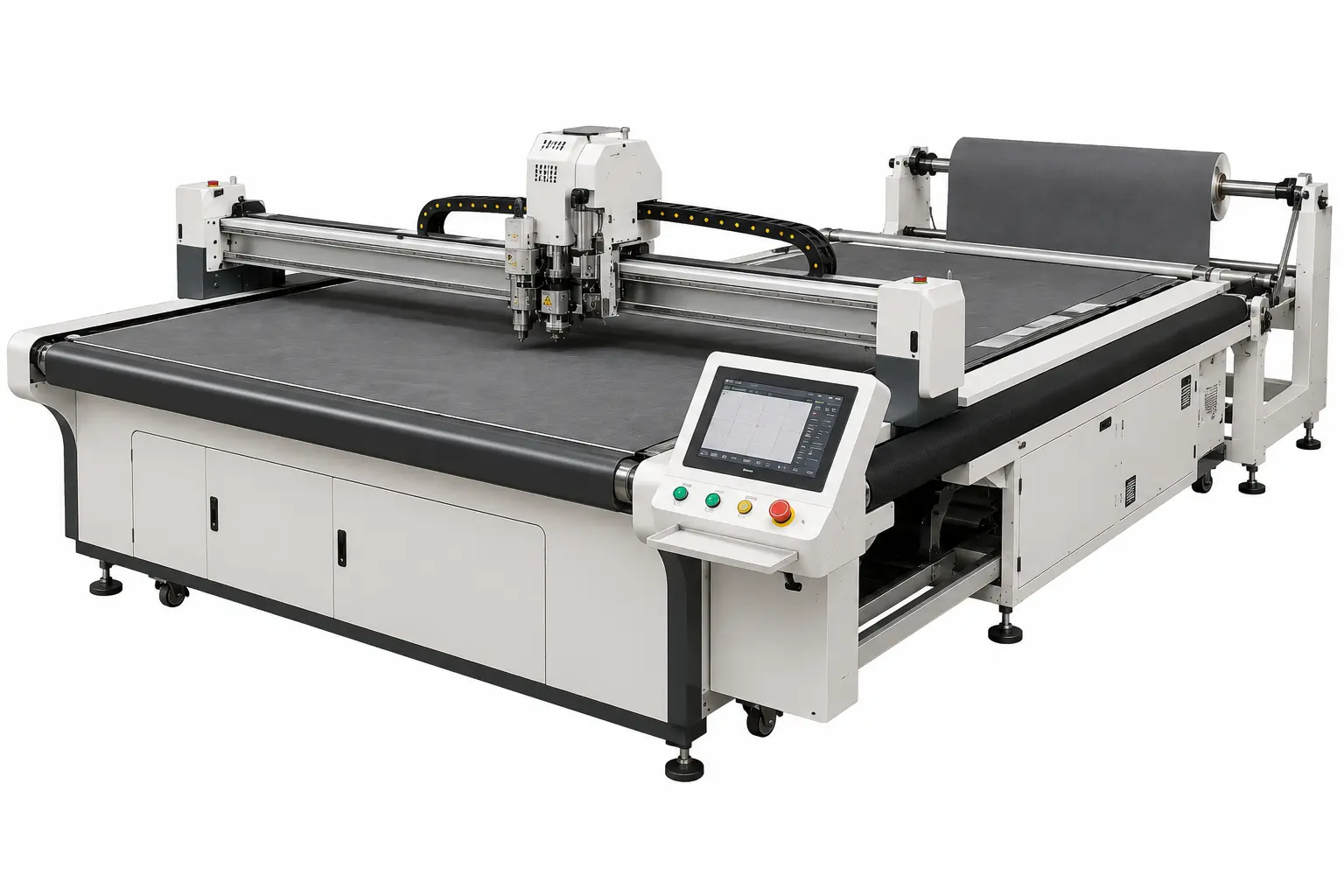 Industrial fabric cutting machinery for window covering production